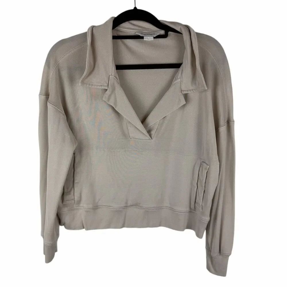 Club Monaco Cream Pullover Sweatshirt- Size S